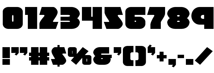Racket Squad Expanded Font OTHER CHARS