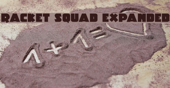 Racket Squad Expanded Font examples