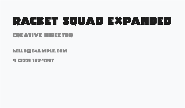 Racket Squad Expanded Business Card