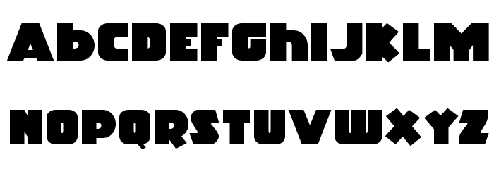 Racket Squad Expanded Font LOWERCASE