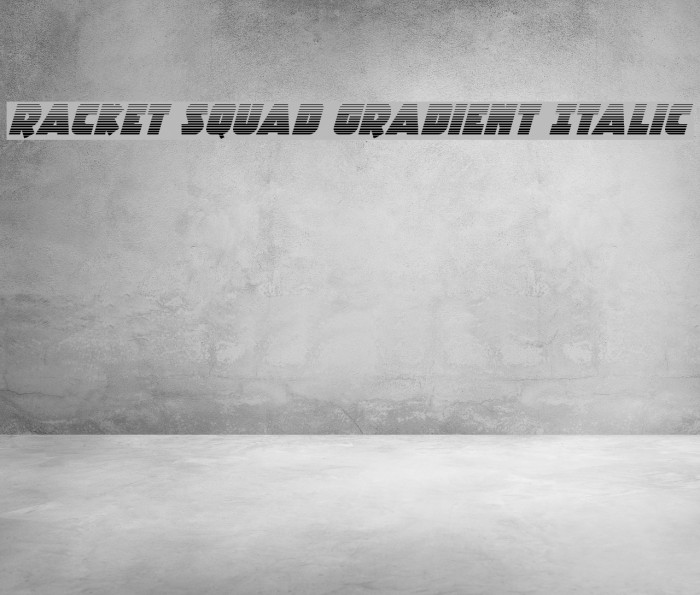 Racket Squad Gradient Italic Font examples