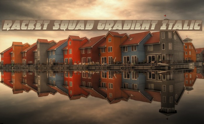 Racket Squad Gradient Italic Font examples