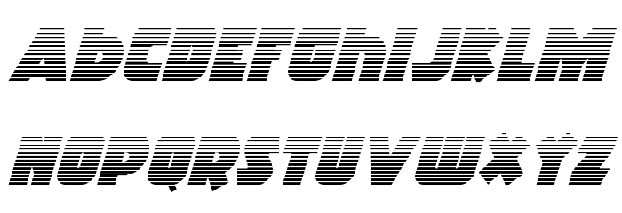 Racket Squad Gradient Italic Font LOWERCASE