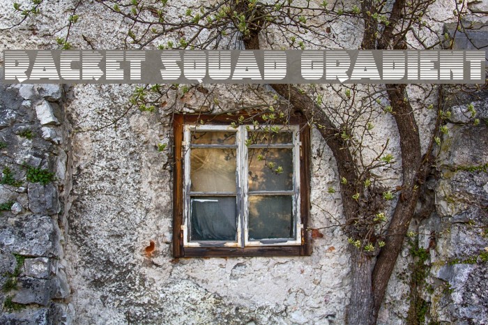 Racket Squad Gradient Font examples