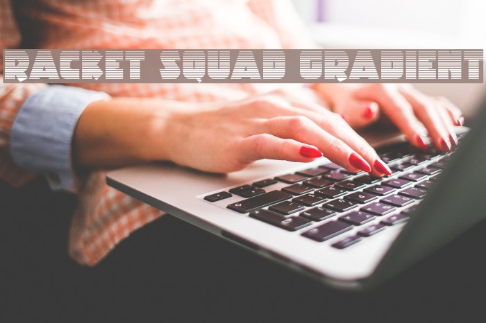 Racket Squad Gradient Font examples