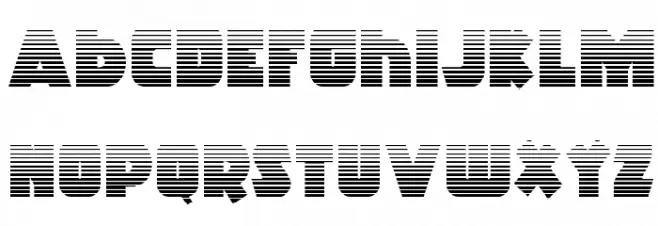 Racket Squad Gradient फ़ॉन्ट लोअरकेस