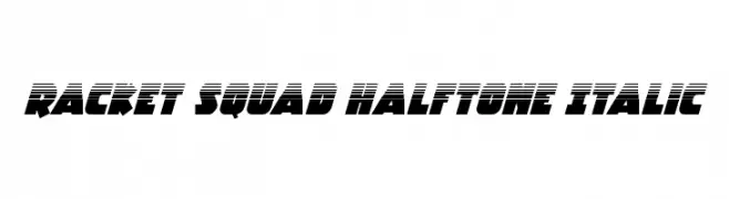 Racket Squad Halftone Italic 