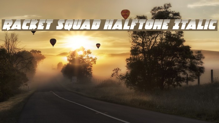 Racket Squad Halftone Italic Font examples