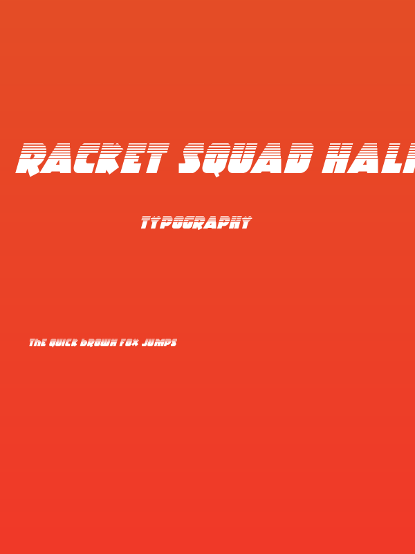 Racket Squad Halftone Italic Poster