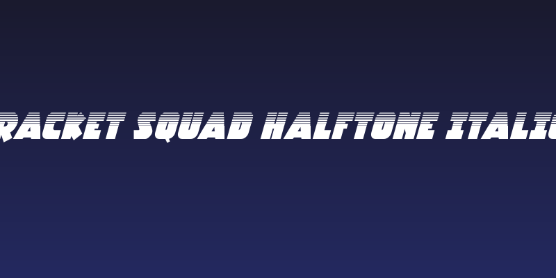 Racket Squad Halftone Italic Social Header