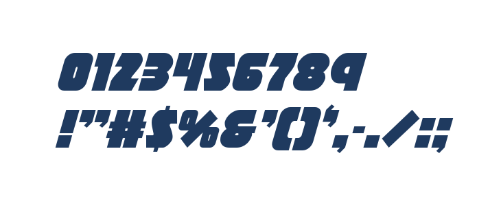 Racket Squad Italic Other Characters