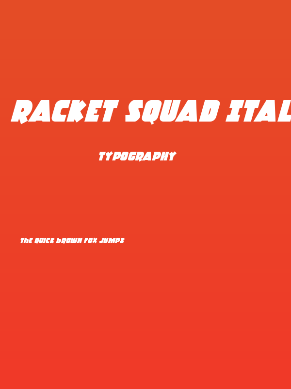 Racket Squad Italic Poster