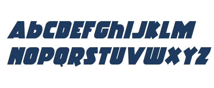 Racket Squad Italic Lowercase