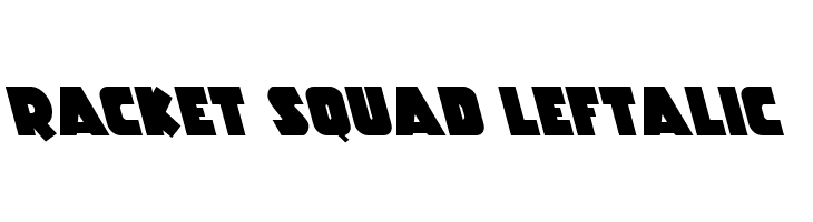 Racket Squad Leftalic  नि: शुल्क फ़ॉन्ट्स डाउनलोड
