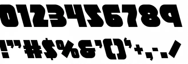 Racket Squad Leftalic Font OTHER CHARS