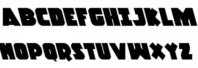 Racket Squad Leftalic フォント 大文字
