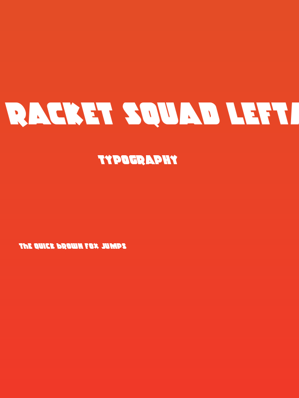 Racket Squad Leftalic Poster