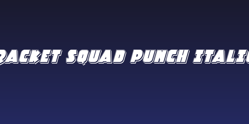 Racket Squad Punch Italic Social Header