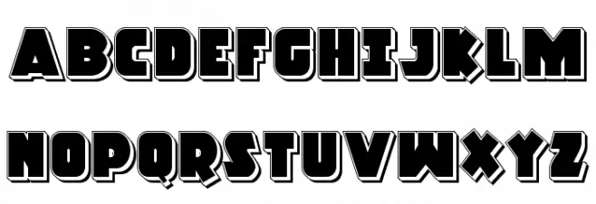 Racket Squad Punch Font Litere mari