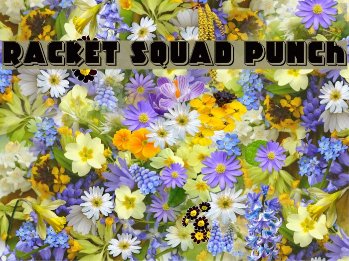 Racket Squad Punch फ़ॉन्ट examples