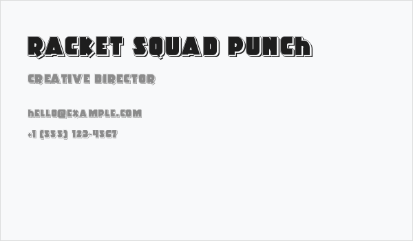 Racket Squad Punch Business Card