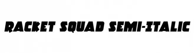 Racket Squad Semi-Italic 