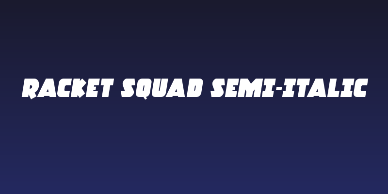 Racket Squad Semi-Italic Social Header