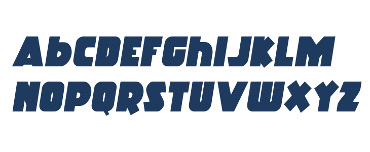 Racket Squad Semi-Italic Lowercase