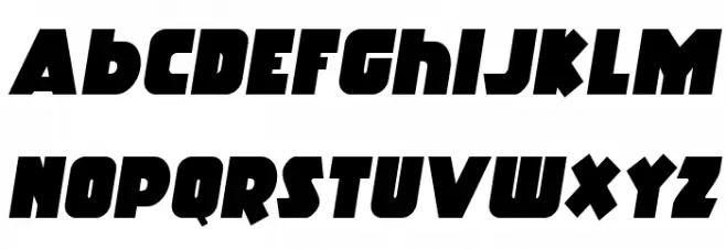 Racket Squad Semi-Italic Schriftart Kleinbuchstaben