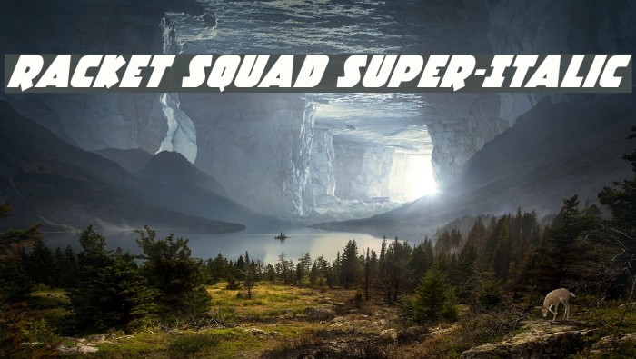 Racket Squad Super-Italic Font examples