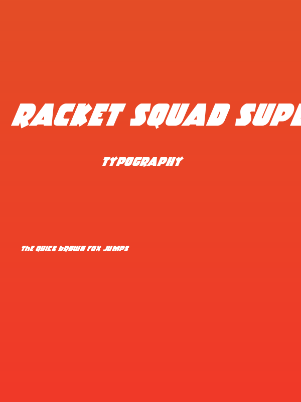 Racket Squad Super-Italic Poster