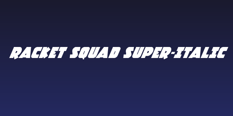 Racket Squad Super-Italic Social Header