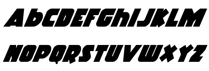 Racket Squad Super-Italic Font LOWERCASE