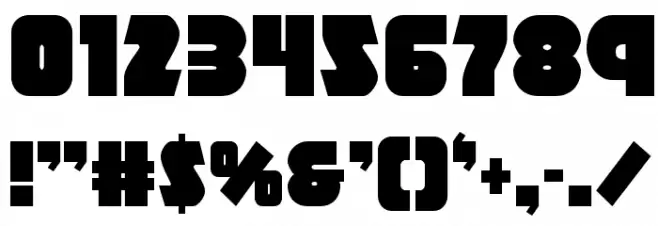 Racket Squad Font OTHER CHARS