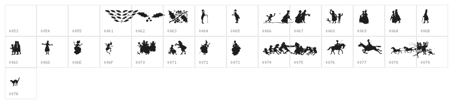 Rackham Holiday Ornament Character Map