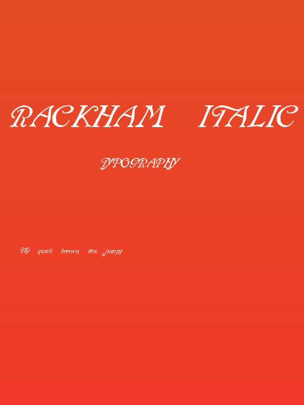 Rackham Italic Poster