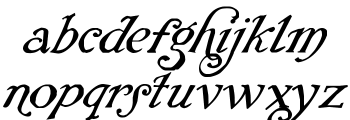Rackham Italic Font LOWERCASE