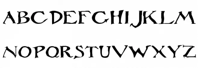 Rackham Regular Schriftart Groß