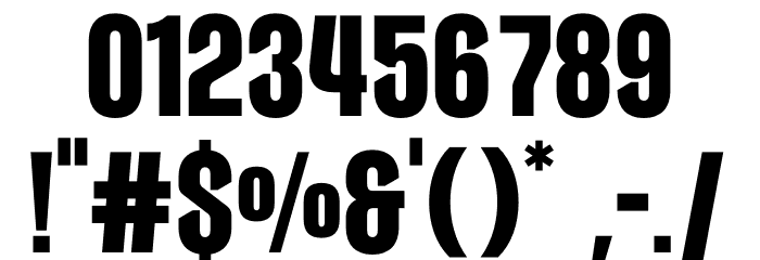Racking Font OTHER CHARS