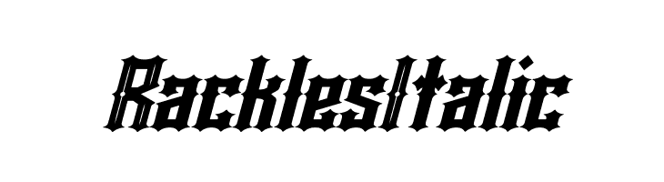 Rackles Italic  免费字体下载