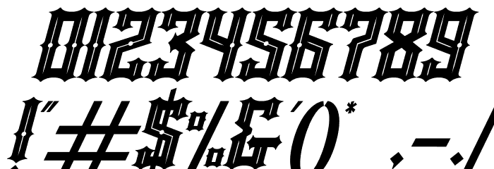 Rackles Italic Font OTHER CHARS