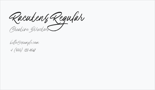 Racutens Regular Business Card