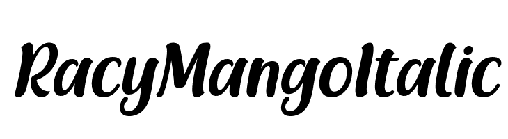 Racy Mango Italic  font caratteri gratis