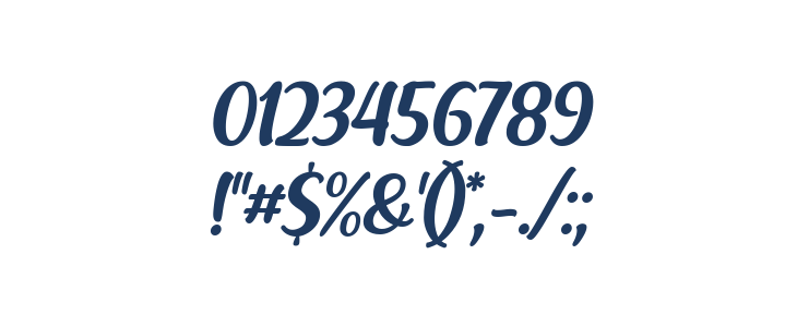 Racy Mango Italic Other Characters