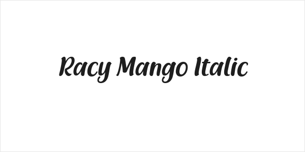 Racy Mango Italic Logo
