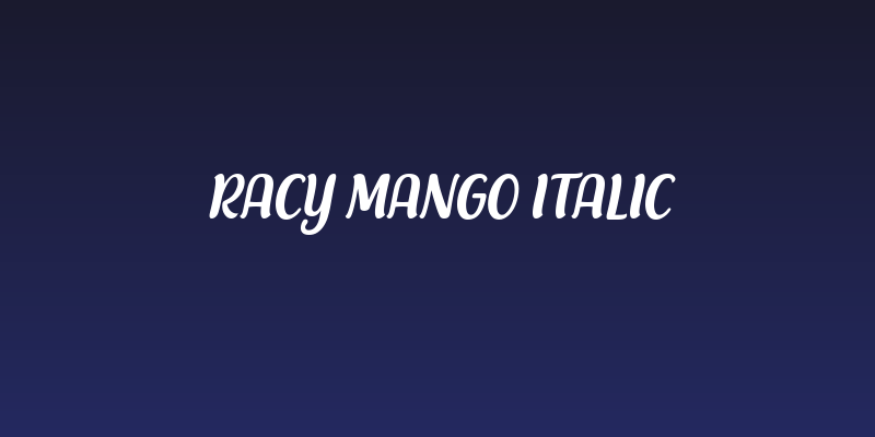 Racy Mango Italic Social Header