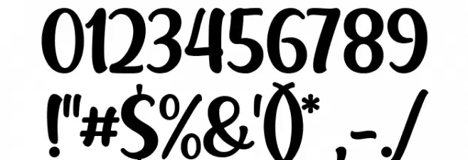 Racy Mango Font OTHER CHARS