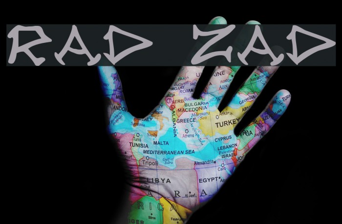 Rad Zad Font examples