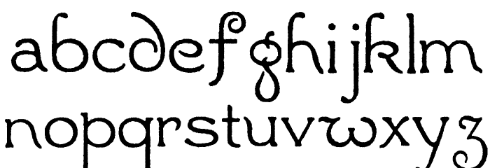 Radaern Font LOWERCASE