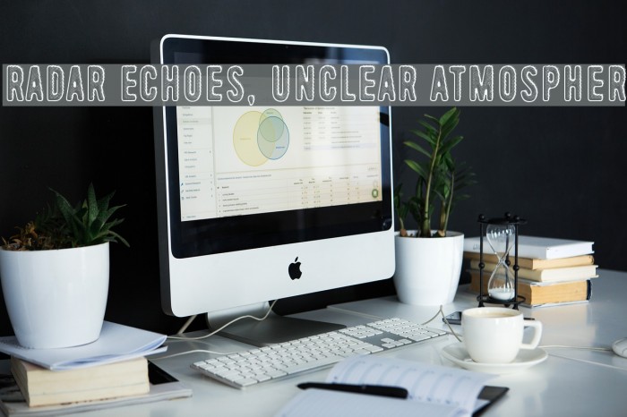 Radar Echoes, Unclear Atmospher Font examples